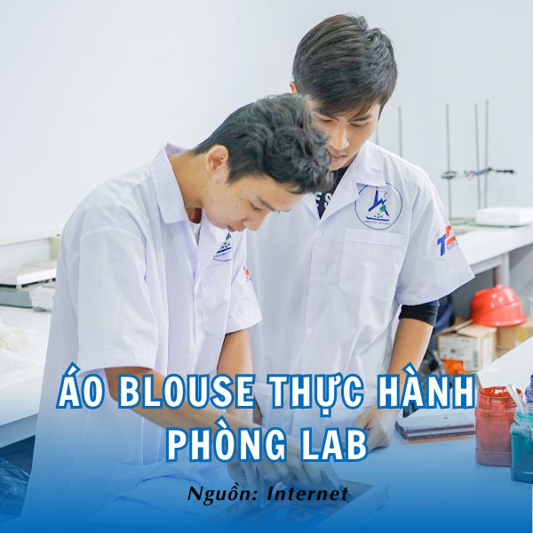 Áo blouse phòng Lab in logo TDT ấn tượng