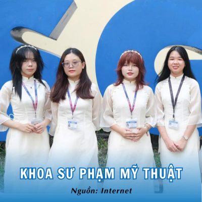 Mẫu áo dài trắng tinh khôi của khoa Mỹ Thuật