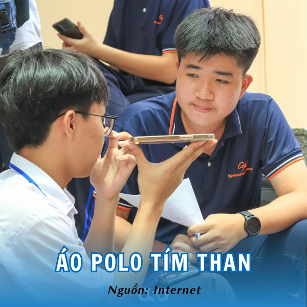 Đồng phục áo polo tím than