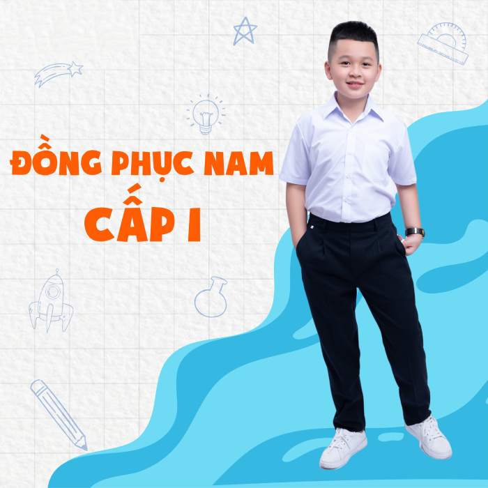 Mẫu áo sơ mi đồng phục học sinh tiểu học may tại thương hiệu Hòa Thọ