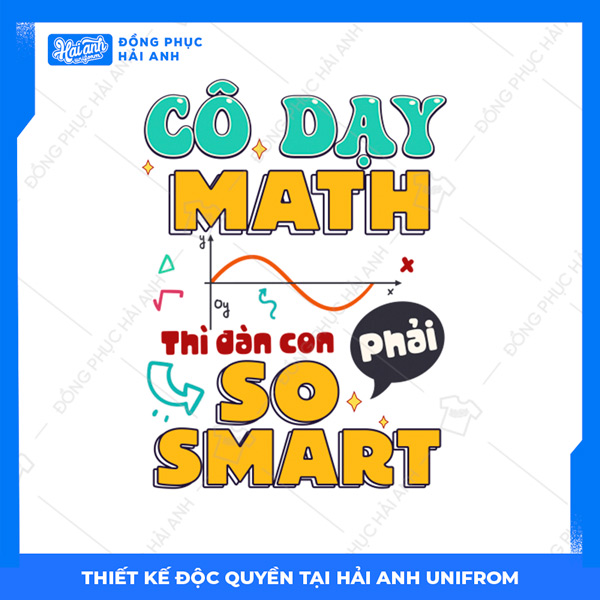 Logo chuyên toán cô dạy math thì đàn con smart