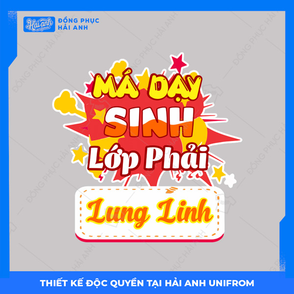 Logo áo lớp chuyên Sinh má dạy sinh lớp phải lung linh