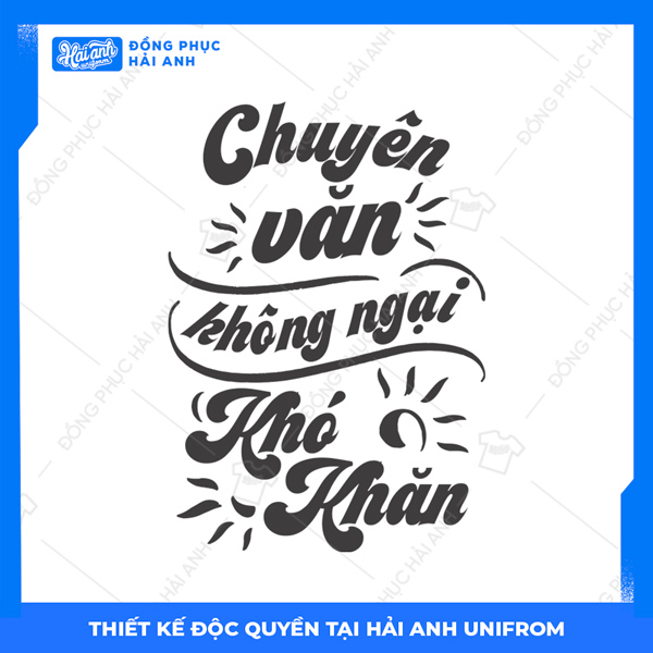 Logo áo lớp chuyên Văn không ngại khó khăn